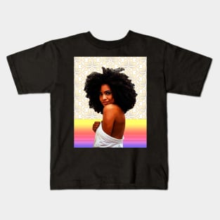 Brunette Woman Kids T-Shirt